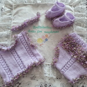 knitting pattern for babies vest and knickers using knitting in lace