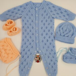 onesie knitting pattern for baby boy or girl