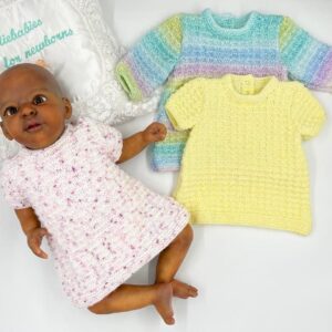 knitting pattern for a baby jumper dress
