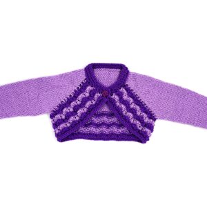knitting pattern for a top down baby bolero with long sleeves