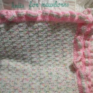Crochet pattern for a stroller size baby blanket