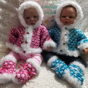 Jack & Jill Frost themed knitting pattern for reborn dolls