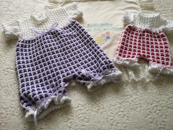 Rompers From Girl's Layette Knitting Pattern