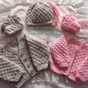 knitting pattern for a baby textured cardigan