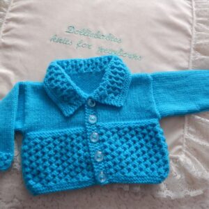Baby cardigan with collar knitting pattern