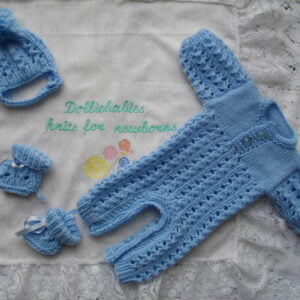 Micro preemie boy's romper knitting pattern
