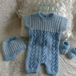knitting pattern for a baby boy's summer romper